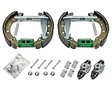Trommelbremsen-set, Trommelbremse Komplett, Komplettsatz, Trommelbremse: kompatibel mit VW GOLF III (1H1), kompatibel mit VW Golf III Cabrio (1E7), kompatibel mit VW Lupo (6X1, 6E1), kompatibel mit VW Polo Schrägheck (6N1), kompatibel mit VW POLO (6N2)