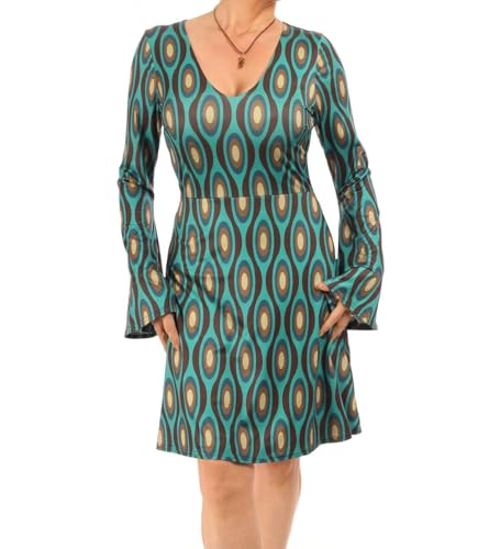 Mini robe imprimee retro legere et tunique femme fluide pour camoufler les hanches