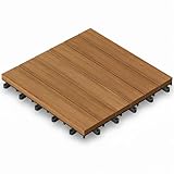 Casaria Baldosa Clásica Madera Acacia 30x30cm Losa de Terraza Jardín...