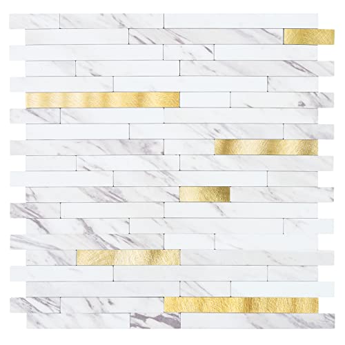 Midcard 10 Sheets Peel and Stick Backsplash PVC Wall Tile,for Kitchen Backsplash
