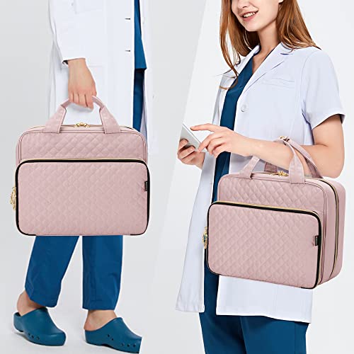 Image of Damero Pill Bottle Organizer Bag, Travel Medicine Bag Organizer, Misty Rose | Medicine Organizer and Storage for Pills, Vitamin, Fish Oil, Medical Supplements for Women and Men
