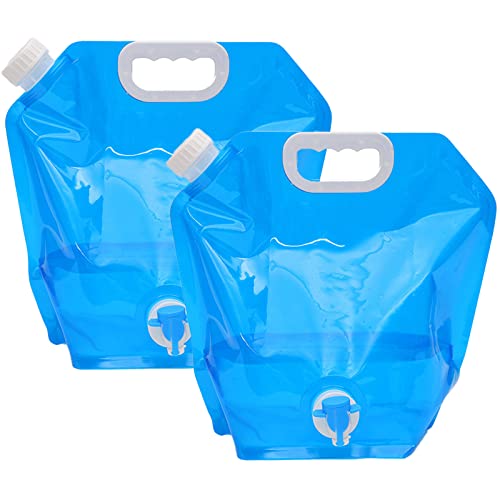 ACHANFLY 2 Stück 10L Faltbarer Wasserkanister mit Hahn Trinkwasserkanister...