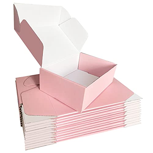SNOGSWOG 28 Pack 9x6x3 inches Pink Shipping Boxes for Small Business, Small Corrugated Cardboard Gift Box for Mailing,Shipping,Storing,Christmas Gifts Wrapping