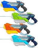 Doviden 4 Pack Water Guns for Kids and Adult, Long Range 600ML Water Squirter, Colorful Super Blaster Soaker with Clear Visible Water Tank, Swimming Pool Summer Beach Outdoor Fighting Toys