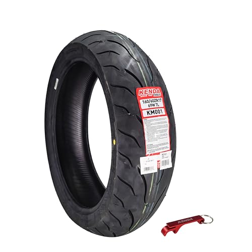 Kenda KM1 (KM001) 160/60ZR17 Rear Tire for Sport Touring Motorcycle 69W - Radial Tire with High-Speed Stability & Excellent Wet Grip w/Keychain (160/60-17)