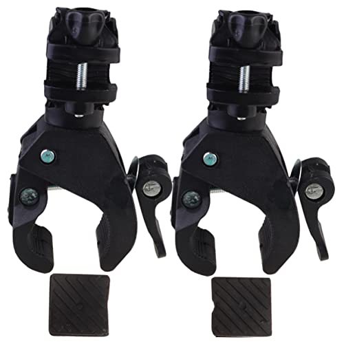 KOMBIUDA 2pcs Bike Light Holder Bracket Rotatable Headlight Lamp Rack for Outdoor Riding Compatible with Mountain and Road Bikes Lightweight Plastic Design