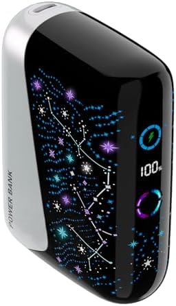2026 "Galaxy" Portable Charger with Built in Cables, 12000mAh Por...