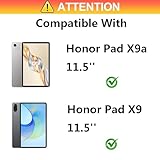 XunyLyee Case for HONOR Pad X9a / Pad X9 11.5 Inch Tablet Cover (2025), Stand Function PU Leather Protective Case, Black - Image 2