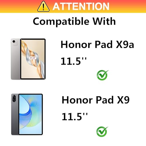 XunyLyee Screen Protector for HONOR Pad X9a/ HONOR Pad X9 11.5 Inch Tablet, 9H Hardness Tempered Glass Film, Anti-Scratch, HD-Clear, 2 Pack