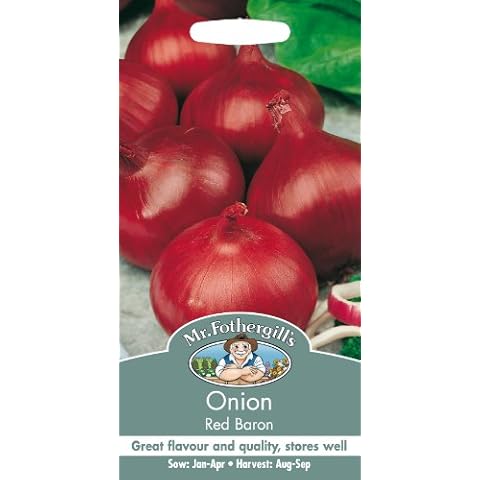 Mr Fothergill's Red Baron Onion Seeds Cover