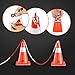 RoadHero Traffic Cones 18 Inch, 12 Pack Safety Cones with Handle, Orange Cones with Reflective Collar, Cones for Parking Lot, Sport and Driving Training, Road Safety, Construction Events