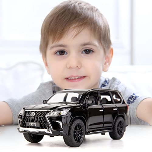 Modelo de auto Lexus LX570 escala 1:32 color negro miniatura 7