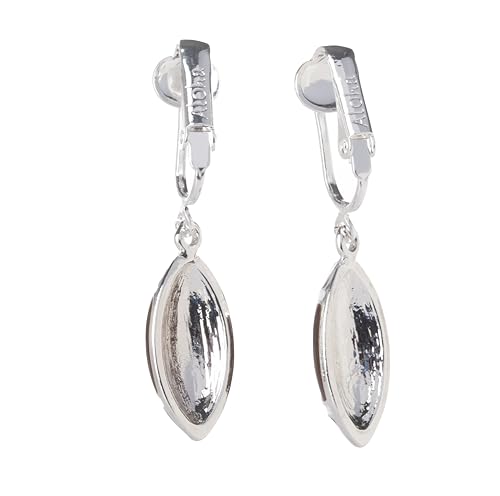 Silver Tone Non Pierced Clip On Sports Dangling Earrings4