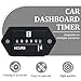 Zpana DC 10-80V Car Mechanical Hour Meter, Rectangular Vehicle Diesel Engine Hour Meter Gauge, Waterproof Automotive Hourmeter Accessories, Universal for Motorcross Truck Tractor