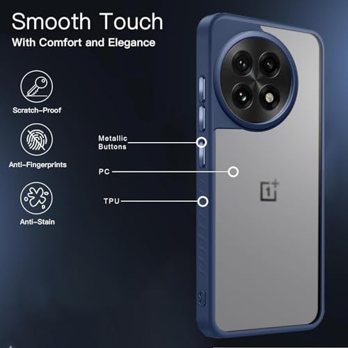 Image of KARWAN️ Shockproof Back Case Cover for Oneplus 13R | Camera Protection Bump |Shockproof Back Case Cover for Oneplus 13R - Blue