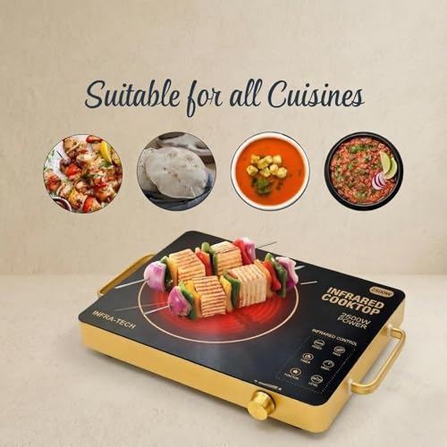 Image of Desidiya IInfrared Induction Stove | Induction Cooktop 2500w Feather Touch Control | 4 Preset Menus | Auto Cut-Off | Power Saving Induction Stove | Digital Display