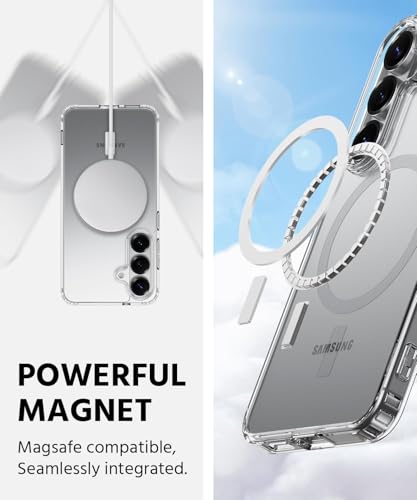 Image of Magnetic Case for Samsung Galaxy S26 5G Compatible with MagSafe, Shockproof Phone Bumper Cover, Anti-Scratch Clear Back (Clear)