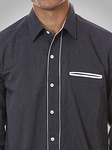 Image of SHIRT THEORY Check Cotton Full Sleeves Casual Shirt for Men II Solid Premium Cotton Shirt II Stylish Shirt for Men II Men Casual Shirt II