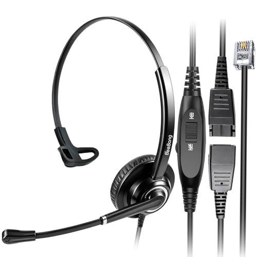 Auriculares con cancelación de ruido para Cisco con mute integrado que elimina el sonido ambiente