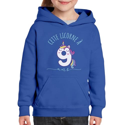 Sweat à capuche enfant licorne 9 ans pour anniversaire - 3