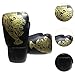 Aosekaa Boxing Gloves Sparring Gloves PU Leather Breathable Half Finger Mitts for Karate Fighting Grappling Punching Bag Men Women, Adults Black