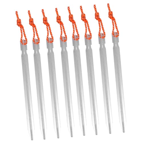 BESPORTBLE 8stücke Aluminium Camping Zeltstangen Robuste Und Langlebige Bodenheringe Für Zelte Pavillons Und Garten-netze Für Outdoor-aktivitäten Und Camping Zubehör