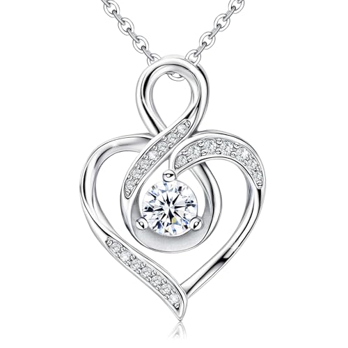 Image of Sterling Silver Pendant Necklace Charms Hypoallergenic Fashion Jewelry Dainty Valentines Day Birthday Gift for Women