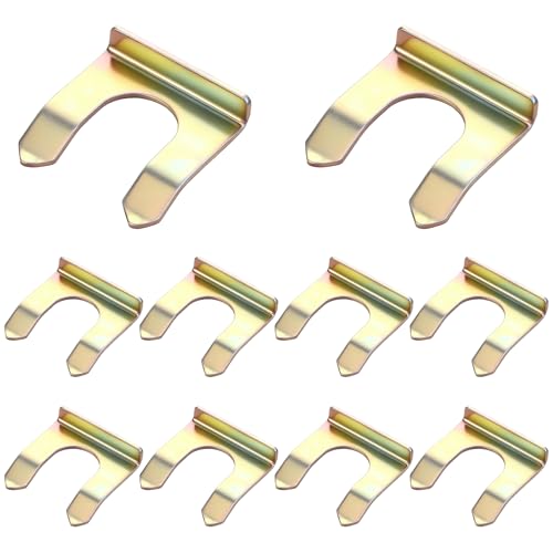 10PCS Brake Line Clips, Metal U Shaped Brake Hose Clips Replacement U Shaped Parking Hose Retaining Clip Metal Brakes Line Retainer Brakes Hoses Lock for Cars Trucks Motorcycles