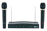 Naxa NAM-984 Dual Handheld Wireless Microphone Starter Kit with Wireless FM Receiver, Standard Packaging