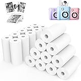 Ptyism 20 Stück Papier für Kinderkamera(5.7X2.5cm(7m)) Thermopapier Kinderkamera,Druck für Kinder Kamera丨Thermopapier Rolle, beste Wahl für Sofortdruck.