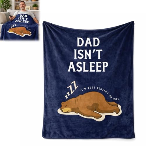 GxouQcn Dad Blanket Dad Birthday Gifts from Daughter Blanket for Reading and Napping Flannel Throw Blanket 130 x 150 cm for Indoor and Outdoor Use