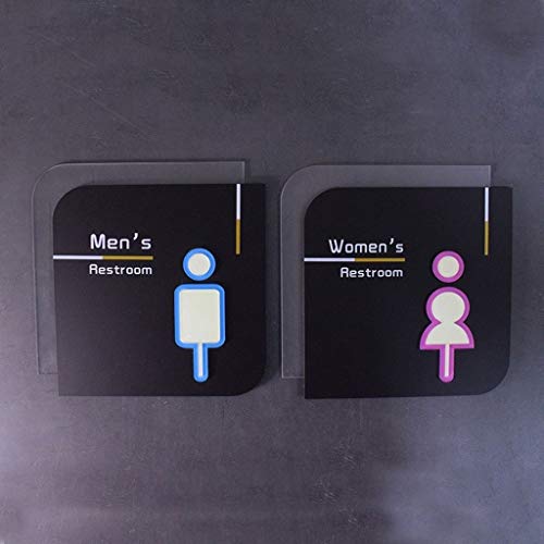 Kreative Hausnummer, Wandschilder, doppelseitig, dekorativer Adressrahmen, leuchtende und kreative selbstleuchtende Nummern, barrierefreie Toilettenbeschilderung (Color : Blue, Size : 20x20cm)
