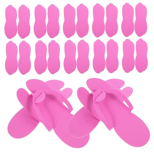 FOYTOKI 24 Pairs Disposable Manicure Slippers Travel Friendly Foldable Spa Slippers for Women