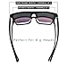 RCXKOOM XL Polarized Sunglasses for Big Heads Men Extra Wide Large Oversized Square Frame Sun Glasses UV400 Protection Shades