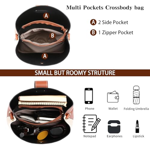 GAEKEAO Crossbody Bag Purses for Women Fabric Bucket Bag Satchel Trendy Handbags with Adjustable Shoulder Strap2