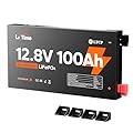 LiTime 12V 100Ah Slim LiFePO4 Battery-2.36" Ultra-Thin Design, Built-in 100A BMS with Low-Temp Protection, Fits into Tight Spaces, Ideal for RV, Solar & Marine Use (1)