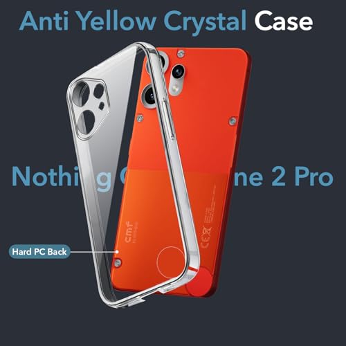 Image of Jkobi Lifetime Anti-Yellow Clear Back Cover Case for Nothing CMF Phone 2 Pro (Sleek Hard Crystal | Shockproof and Camera Protection)