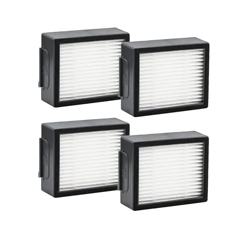 Pack 4 Filtros HEPA Compatibles con Roomba Series E & I – Repuestos para E5, E6, e7, i3, i3+, i4, i4+, i5, i5+, i6, i6+, i7, i7+, i8, i8+ – Accesorios de Alta Eficiencia para Robot Aspirador