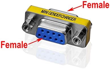 iYueMps 5pcs DB9 Serial RS232 9 Pin Adapter Gender Changer by Converter ( Female to Female)