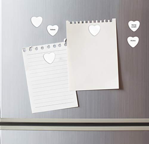 Heart Shaped Magnetic Dry Erase Shelf Labels - Dry Erase Heart Magnets For Fridge - My Valentine Write-On Magnets (24) #TOP4