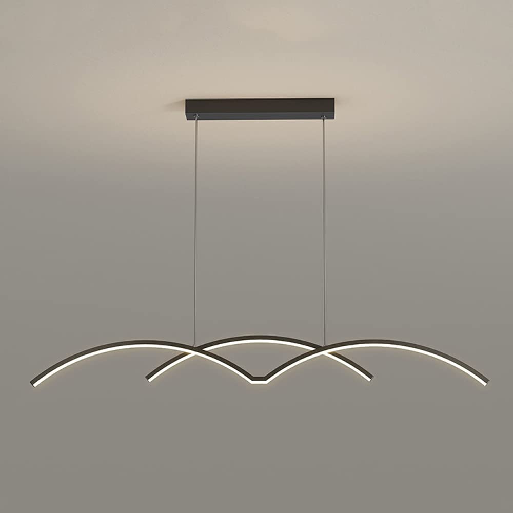 Lustre LED à intensité variable kulgony Home avec bande de métal pour plafond - 2