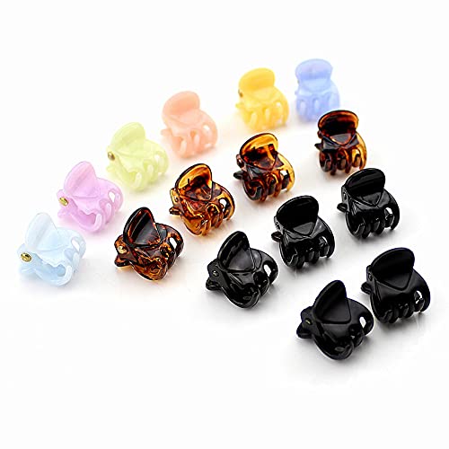 XINGNIAO Pack of 12 Mini Hair Clips for Women Girls Small Hair Clips, Small Claw Clips - Image 2