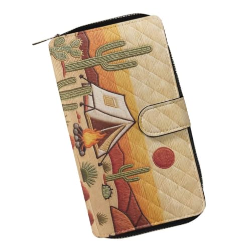 Image of COEQINE Ladies Wallets Pink Leopard Heart Black Printed Leather Phone Long Clutch Purses Check Coin Change Holder