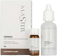 Henna Profissional Castanho Claro para Sobrancelhas com Fixador Intensificador e Acessórios