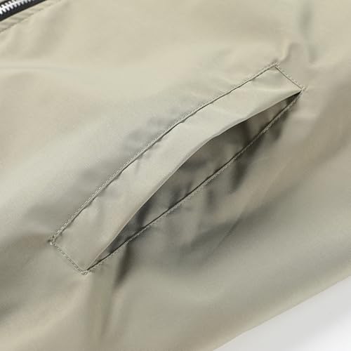 Image of QLZ Men's Bomber Jackets Varsity Flight Jacket For Men Casual Lightweight Windbreaker Windproof Track Puffer Coat