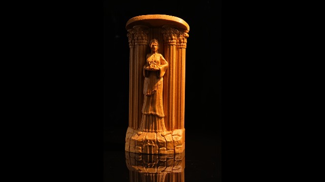 Estatua de Madera Hestia para Decoración de Altar miniatura 7