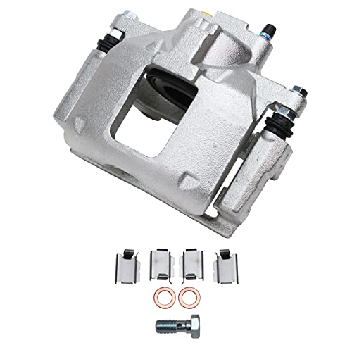 Image of Detroit Axle - Front Driver Side Disc Brake Caliper Ceramic Brake Pads Replacement for 2009-2012 Dodge Journey - 3pc Set