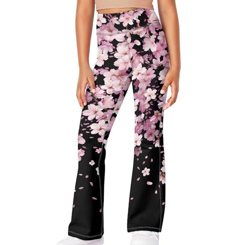 Loose Casual High Waist Leggings Girls Cute Soft Comfy Flare Yoga Pants Kids Comfy Stretchy Bell Bottom Trousers3