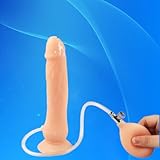 7.48 Inch Interesting Ladies Water Jet Flesh-Colored Realistic Classic Hands-Free Suction Cup Tool Tool Texture Silicone Suitable from Curious Novice to Enthusiastic Expert