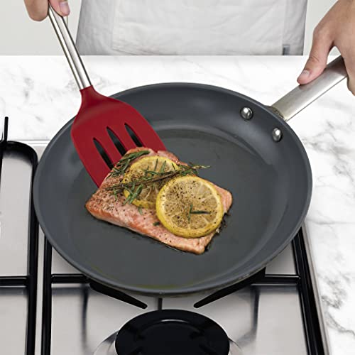 Tovolo 23023-400 Silicone Slotted Turner With Stainless Steel Handle, Pancake Spatula thumb #4